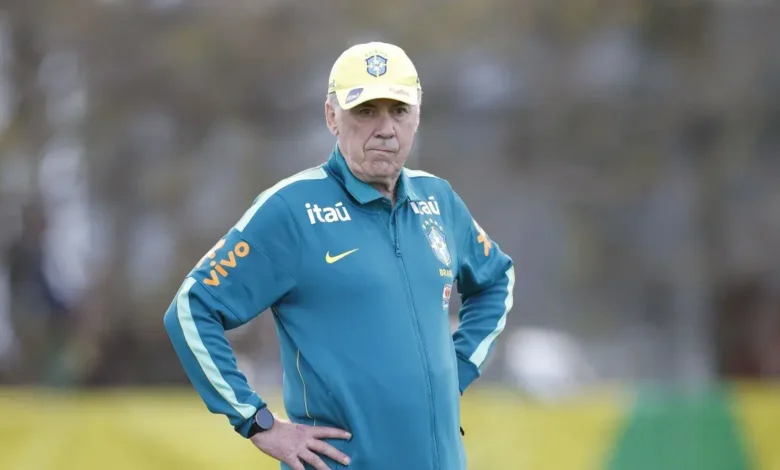 Ancelotti define escalação da seleção brasileira com duas novidades contra a Austrália