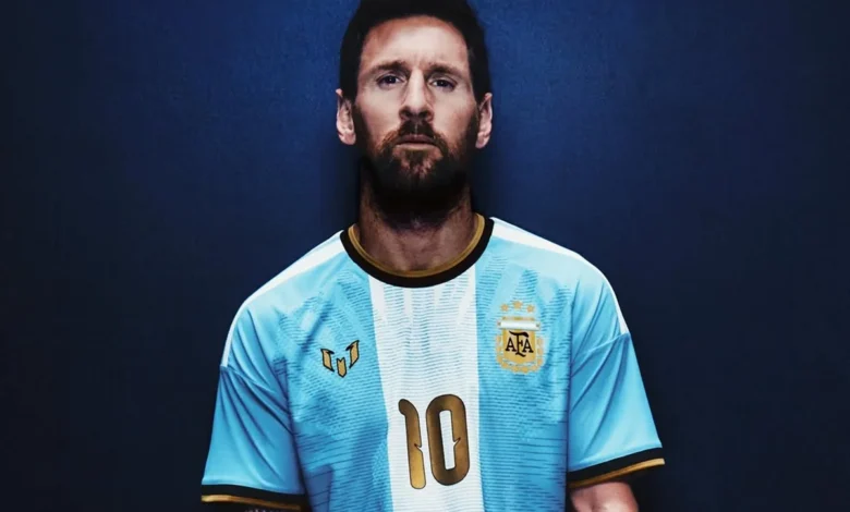Argentina revela uniforme exclusivo para a despedida de Lionel Messi
