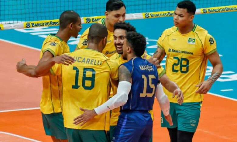 Brasil mantém invencibilidade e domina Colômbia no Sul-americano de vôlei
