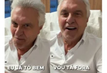Caiado atualiza estado de saúde após diagnóstico de pneumonia e projeta alta hospitalar