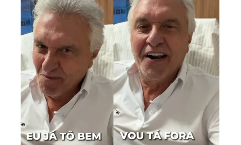 Caiado atualiza estado de saúde após diagnóstico de pneumonia e projeta alta hospitalar