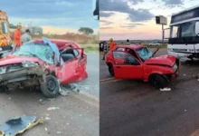 Colisão entre carro e ônibus na Go-174 resulta em morte de idoso