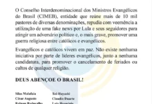 Conselho de pastores acusa campanha de Lula de incitar guerra religiosa com fake news