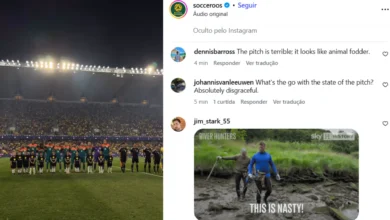 Estado do gramado em amistoso da seleção brasileira gera revolta na internet