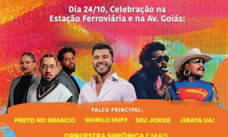 Goiânia celebra 93 anos com programação cultural intensa e shows gratuitos