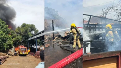 Incêndio de grandes proporções consome madeireira e mobiliza bombeiros em Caçu