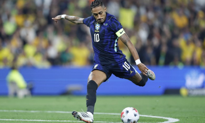 Raphinha comanda reação brasileira em empate movimentado contra a Austrália