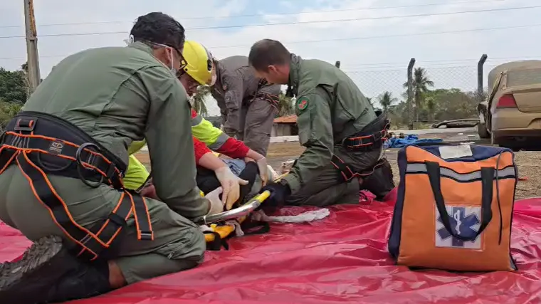 Simulação de resgate na Br-060 testa resposta a acidentes com produtos perigosos