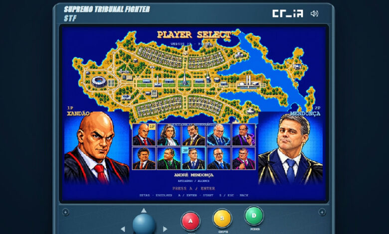 Supremo Tribunal Fighter transforma ministros do STF em personagens de videogame