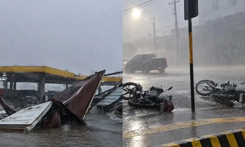 Temporal com ventos de 86 km/h causa destruição em Jataí e mantém cidades em alerta