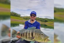 Tucunaré-azul é recapturado em Itumbiara nove meses após soltura em torneio
