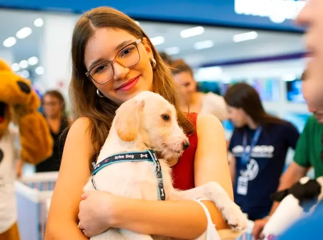 Adoção de cães ganha espaço em shopping de Goiânia neste sábado