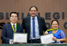 Alego homenageia mestres de artes marciais em sessão proposta por Talles Barreto com Chung Sik Yong