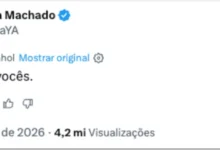 Após 10 meses no exterior María Corina Machado retorna à Venezuela e promete nova fase