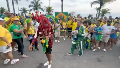 Ato de campanha no Rio de Janeiro repercute após registro de homem conduzido por corrente