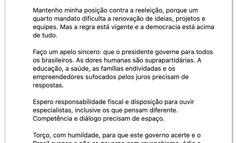 Augusto Cury cumprimenta Lula pela vitória e cobra responsabilidade fiscal