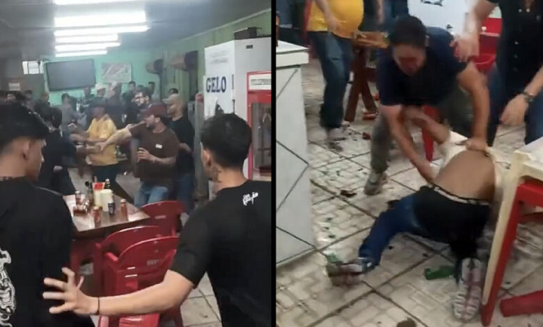 Briga generalizada interrompe gravação de videoclipe em bar de Hidrolândia