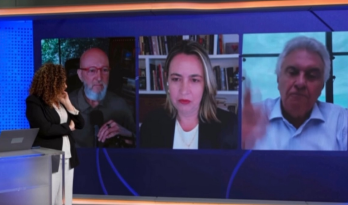 Caiado rebate questionamentos sobre apoio a Flávio Bolsonaro em entrevista