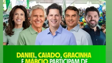 Carreatas de apoio a Flávio Bolsonaro em Goiás destacam Daniel Vilela e cobram Wilder Morais