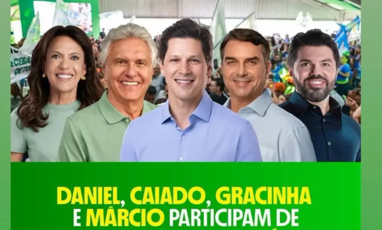 Carreatas de apoio a Flávio Bolsonaro em Goiás destacam Daniel Vilela e cobram Wilder Morais