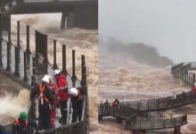 Cataratas do Iguaçu tem grades removidas de passarela devido à cheia do rio