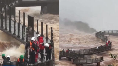 Cataratas do Iguaçu tem grades removidas de passarela devido à cheia do rio