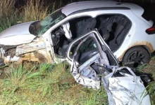 Colisão com caminhão na Go-010 em Luziânia deixa motorista preso após desvio de animal