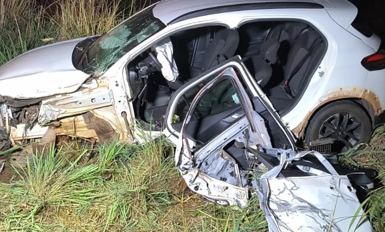 Colisão com caminhão na Go-010 em Luziânia deixa motorista preso após desvio de animal