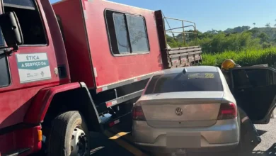Colisão entre automóvel e caminhão na Go-309 resulta em duas pessoas feridas