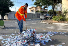 Comurg recolhe 1,5 tonelada de lixo eleitoral após primeiro turno em Goiânia