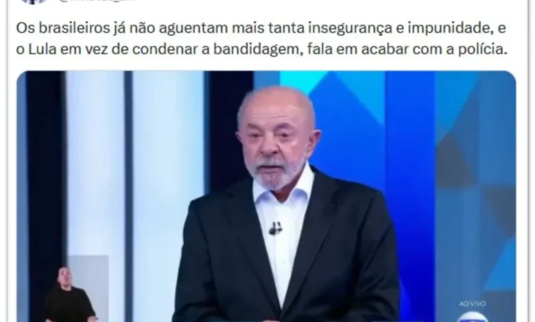 Declaração de Lula sobre segurança gera críticas intensas de Políticos da oposição