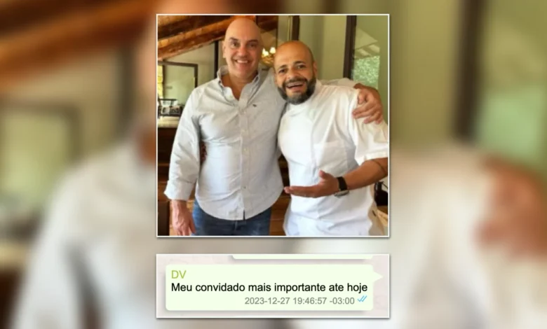 Detalhes de almoço exclusivo para Alexandre de Moraes revelam menu de luxo