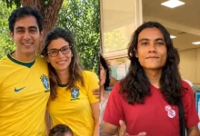 Eleitores de Lula e Flávio Bolsonaro exibem preferências políticas através do vestuário em Goiânia
