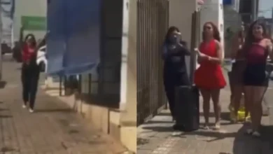 Enfermeira celebra fim de casamento com festa inusitada na porta de cartório