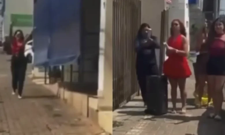 Enfermeira celebra fim de casamento com festa inusitada na porta de cartório