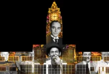 Estação ferroviária recebe projeção luminosa gratuita sobre a história da capital