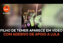 Filho de Michel Temer usa adesivo de Lula e gera repercussão