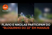 Flávio Bolsonaro e Nikolas Ferreira reúnem multidão em Manaus