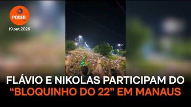 Flávio Bolsonaro e Nikolas Ferreira reúnem multidão em Manaus