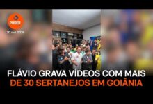 Flávio Bolsonaro grava vídeos com dezenas de sertanejos em Goiás