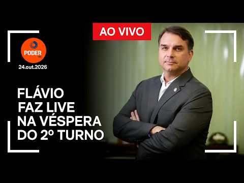 Flávio Bolsonaro realiza transmissão ao vivo na véspera do segundo turno