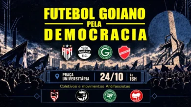 Futebol goiano pela democracia une torcidas rivais em ato público