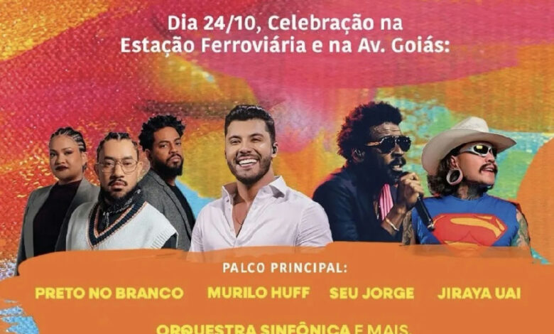 Goiânia comemora 93 anos com festival gratuito e shows na Avenida Goiás