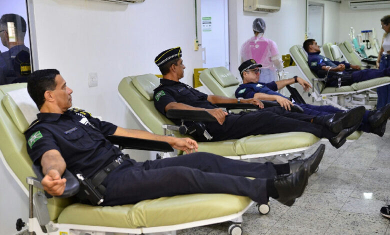 Guarda Civil de Goiânia reforça campanha de doação de sangue para pacientes infantis