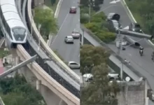 Guindaste tomba sobre trilhos e é atingido por trem na capital paulista