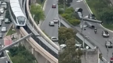 Guindaste tomba sobre trilhos e é atingido por trem na capital paulista
