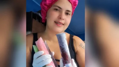 Mãe de três filhos vende geladinhos após muro desabar devido a chuvas