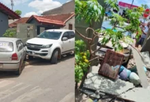 Motorista alcoolizado é preso após colisão e destruição de muro