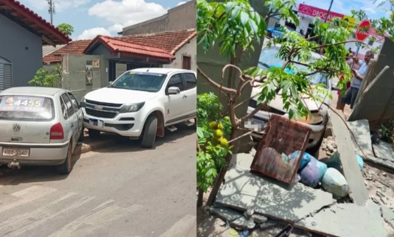 Motorista alcoolizado é preso após colisão e destruição de muro