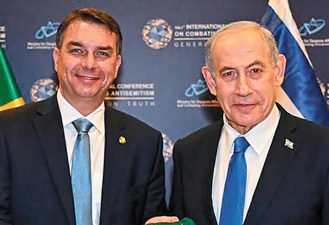 Netanyahu parabeniza Flávio Bolsonaro e estende convite para visita oficial a Israel